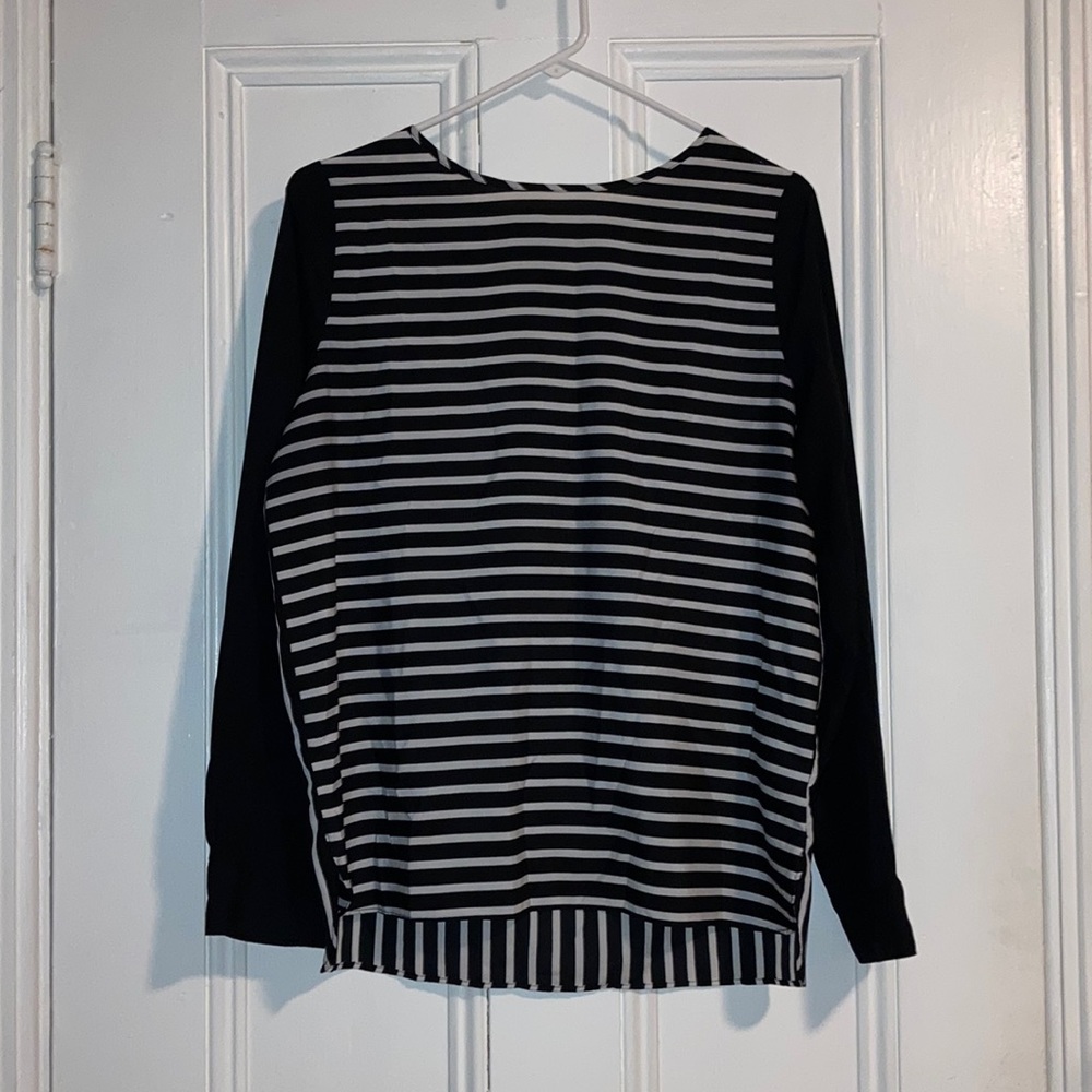 Black and white blouse
